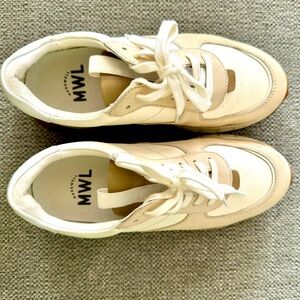 Madewell Kickoff Trainer Sneakers SZ 7 Like New Beige